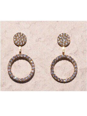 BaubleBar Champagne Hoop Earrings